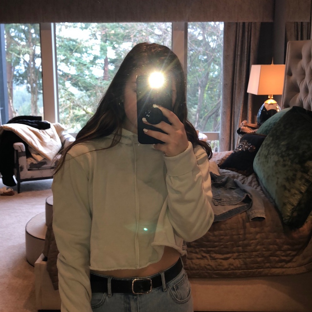 All saints cropped hoodie